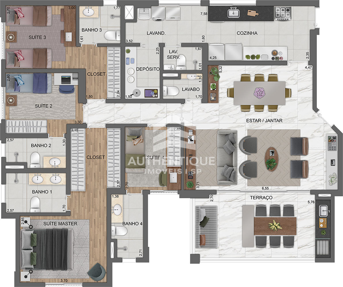 Apartamento, 4 quartos, 132 m² - Foto 44