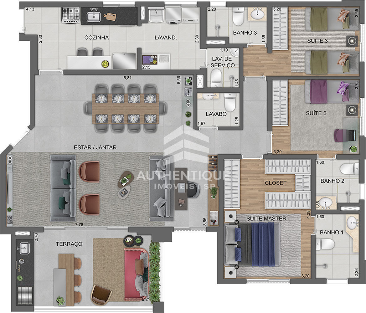 Apartamento, 4 quartos, 132 m² - Foto 42