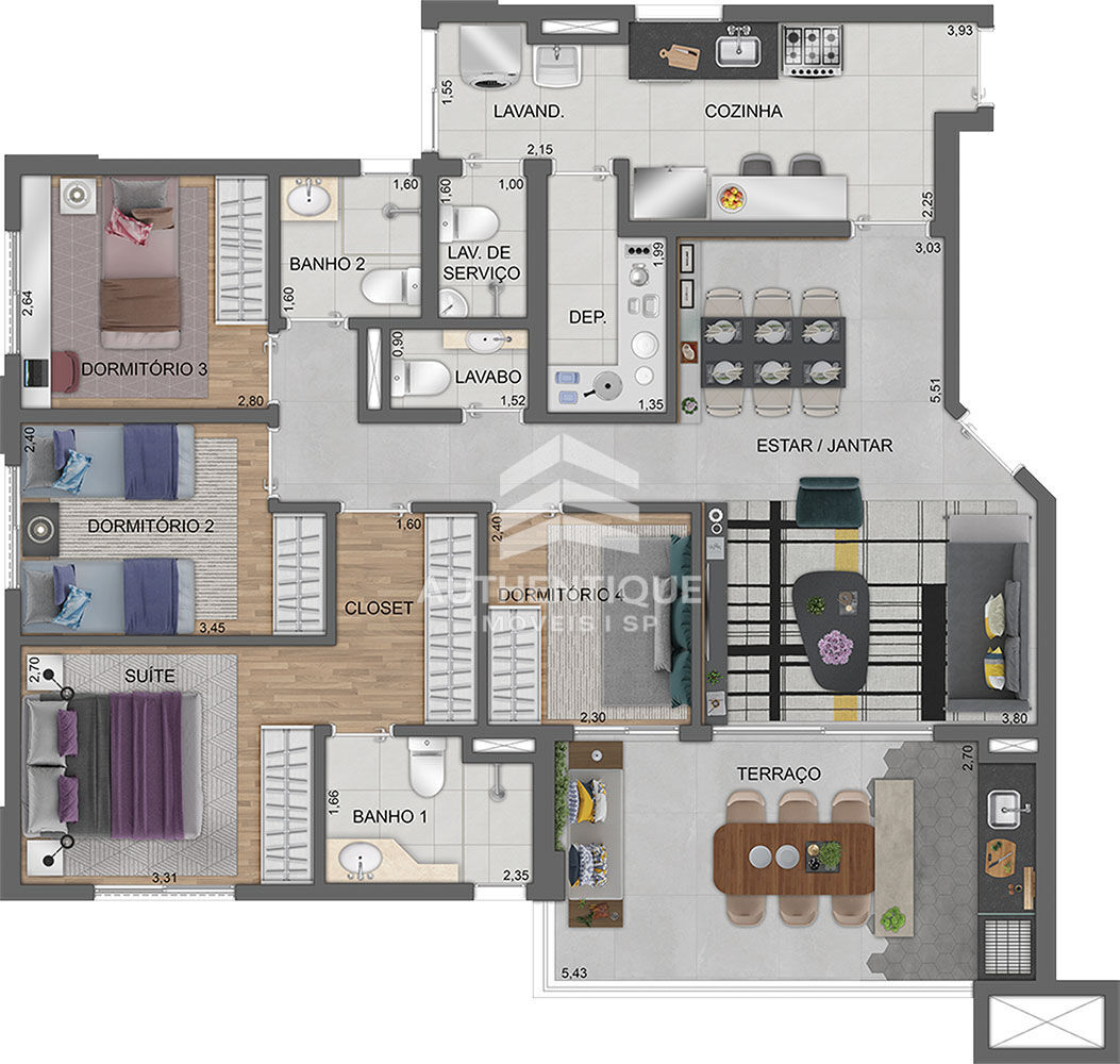 Apartamento, 4 quartos, 132 m² - Foto 40