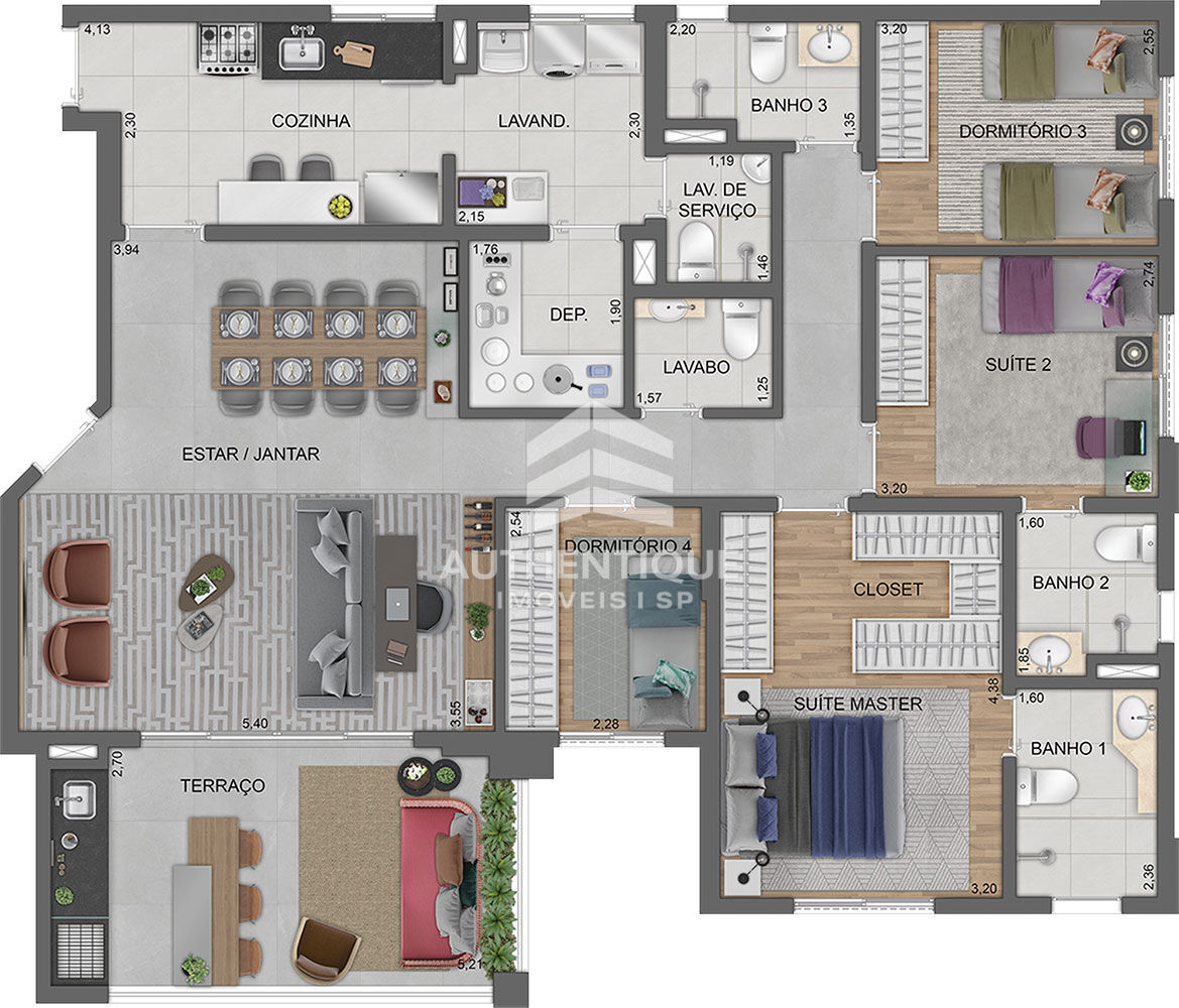 Apartamento, 4 quartos, 132 m² - Foto 43