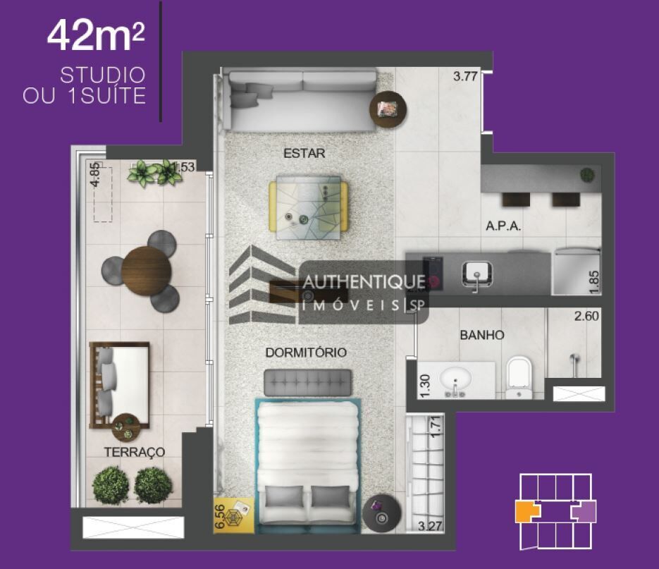 Apartamento à venda com 1 quarto, 42m² - Foto 49