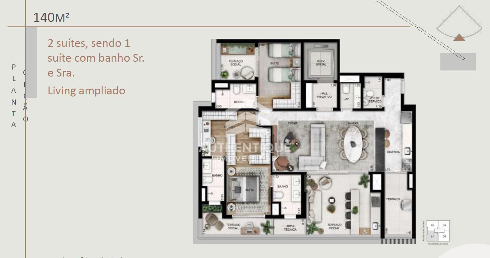 Apartamento, 3 quartos, 140 m² - Foto 50