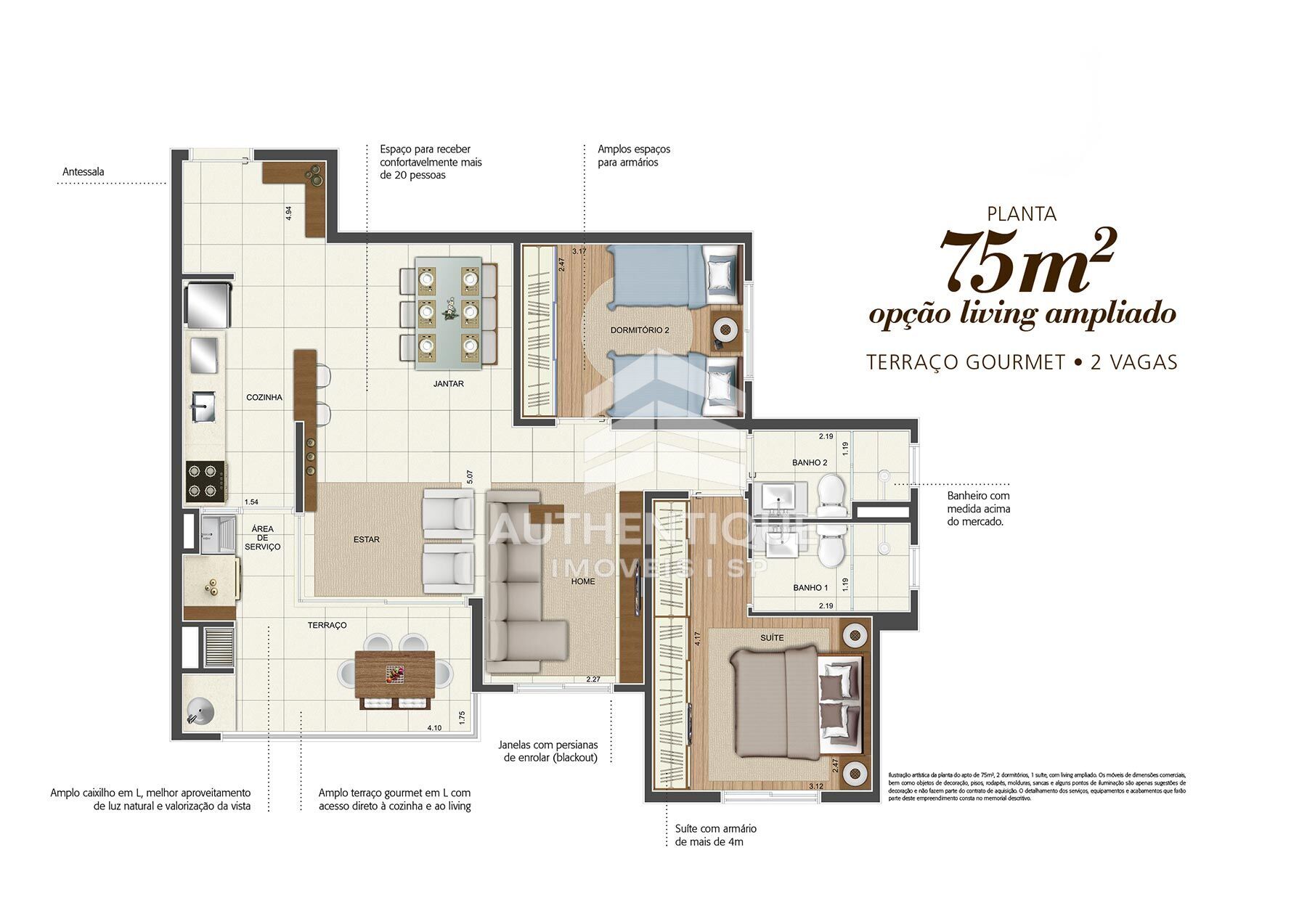 Apartamento, 2 quartos, 75 m² - Foto 25