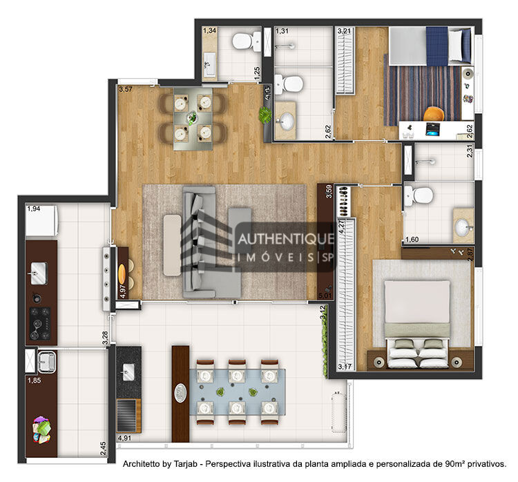 Apartamento à venda com 3 quartos, 90m² - Foto 9