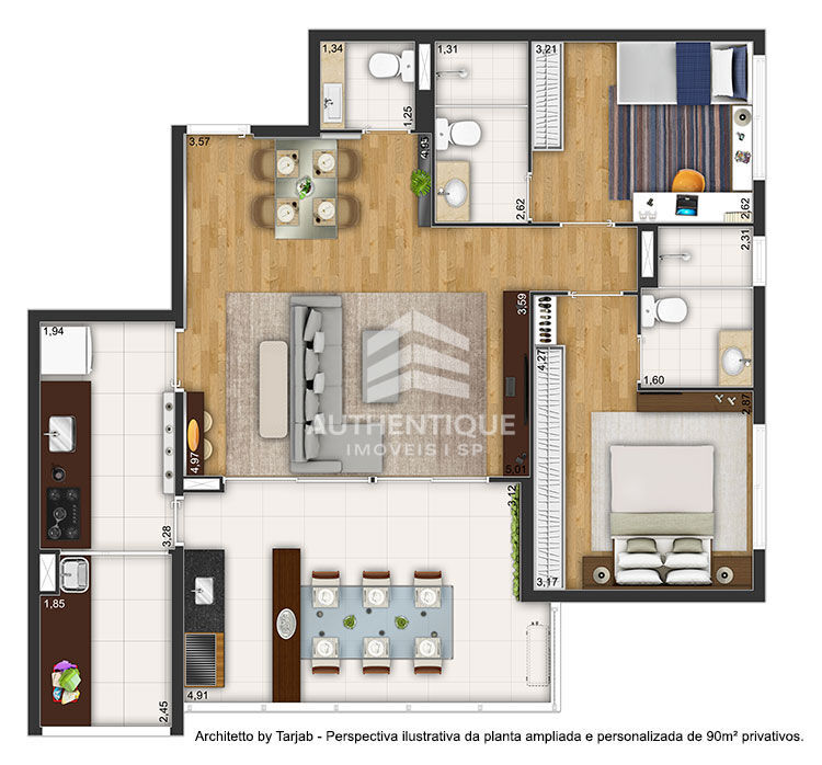 Apartamento, 3 quartos, 90 m² - Foto 9
