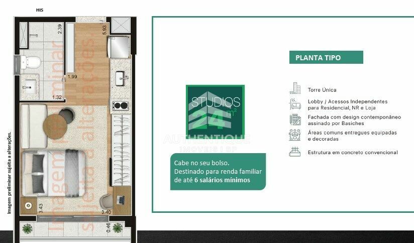 Apartamento, 1 quarto, 30 m² - Foto 16