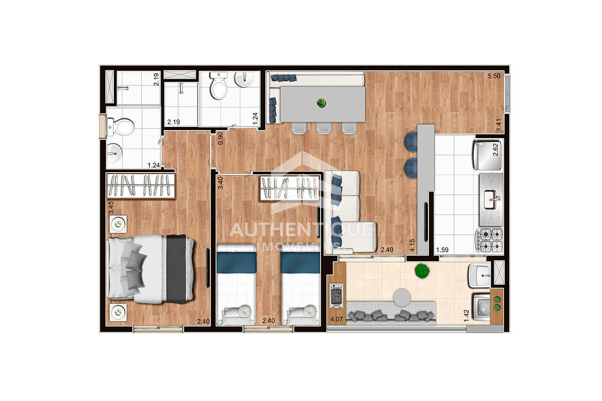 Apartamento, 2 quartos, 45 m² - Foto 25