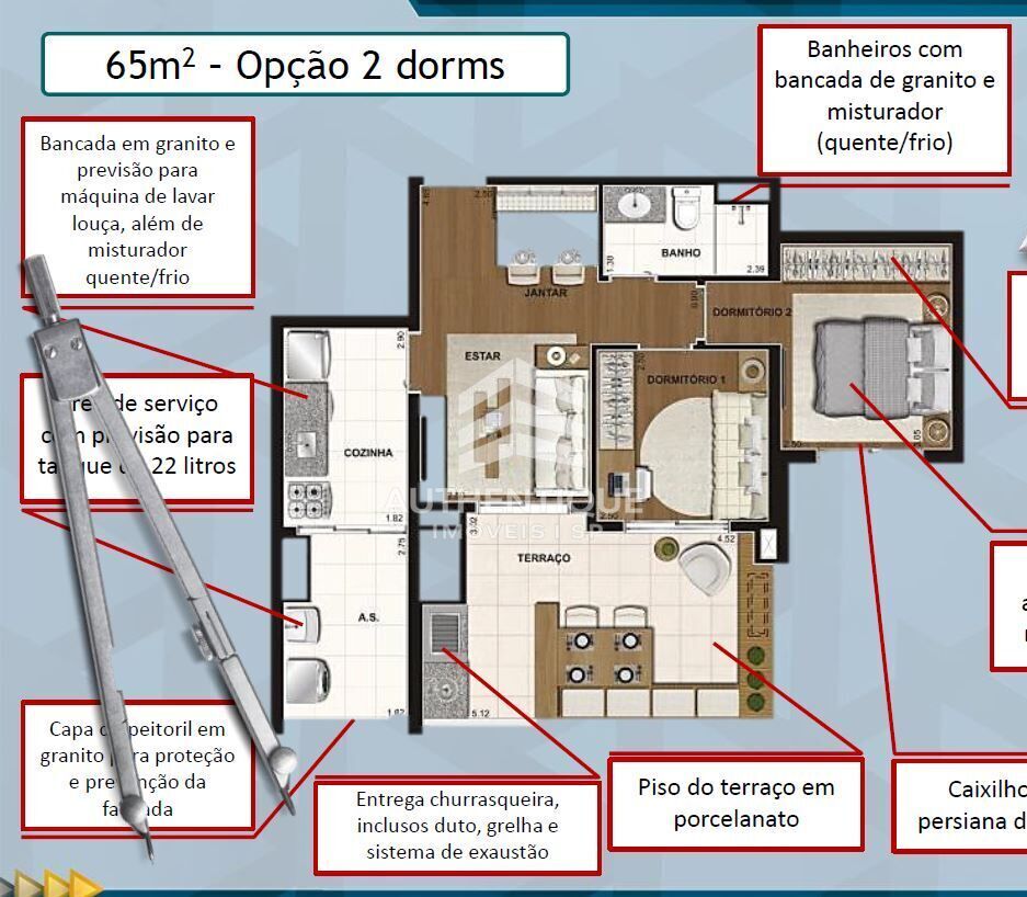 Apartamento, 2 quartos, 65 m² - Foto 29