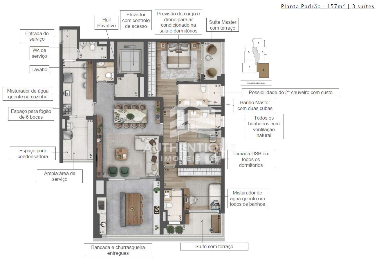 Apartamento, 3 quartos, 156 m² - Foto 21