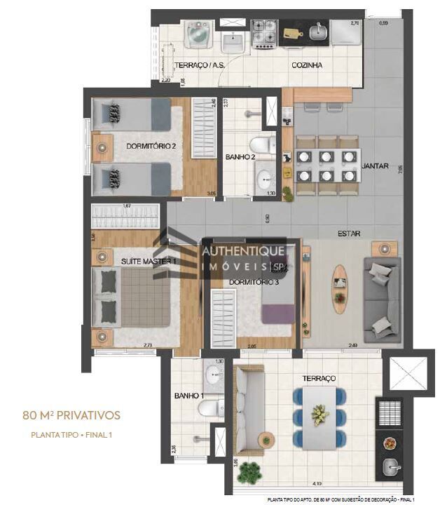 Apartamento à venda com 3 quartos, 80m² - Foto 19