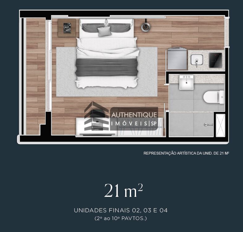 Apartamento à venda com 1 quarto, 21m² - Foto 9