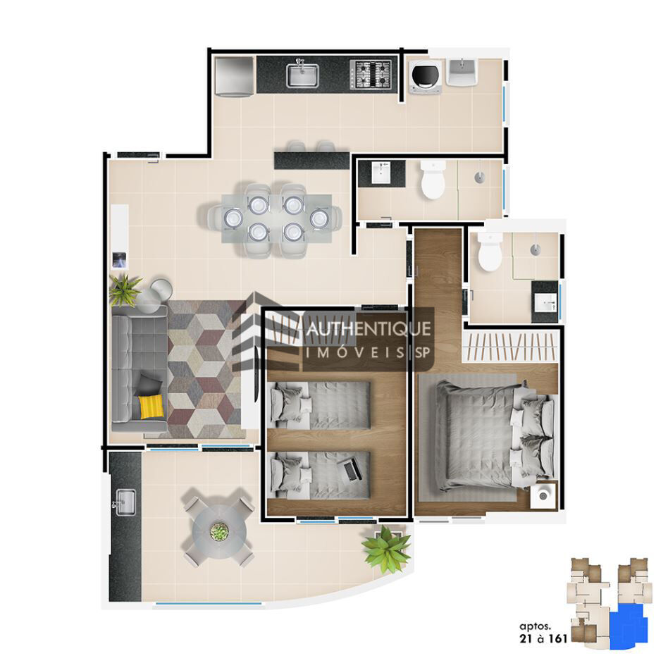 Apartamento à venda com 2 quartos, 77m² - Foto 22