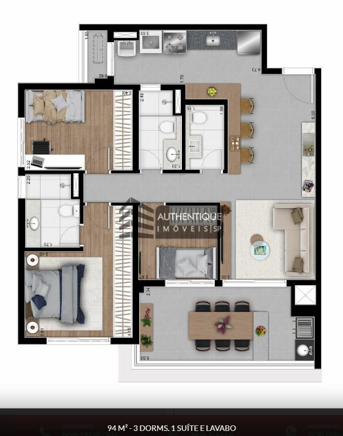 Apartamento à venda com 2 quartos, 69m² - Foto 21