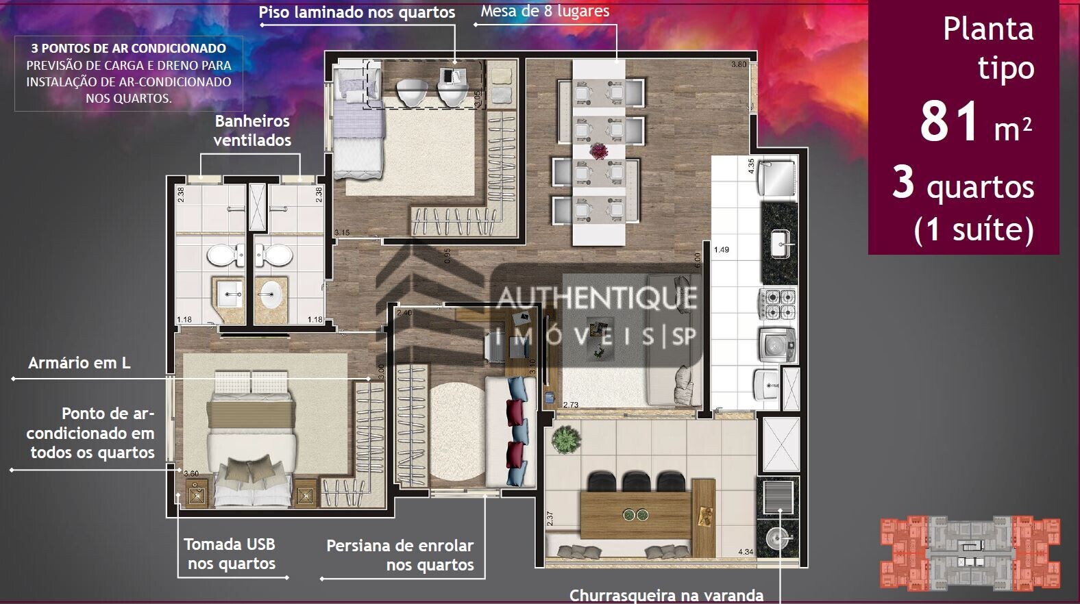 Apartamento à venda com 3 quartos, 81m² - Foto 26