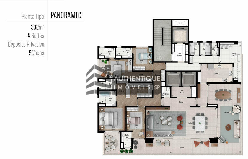 Apartamento à venda com 3 quartos, 332m² - Foto 26