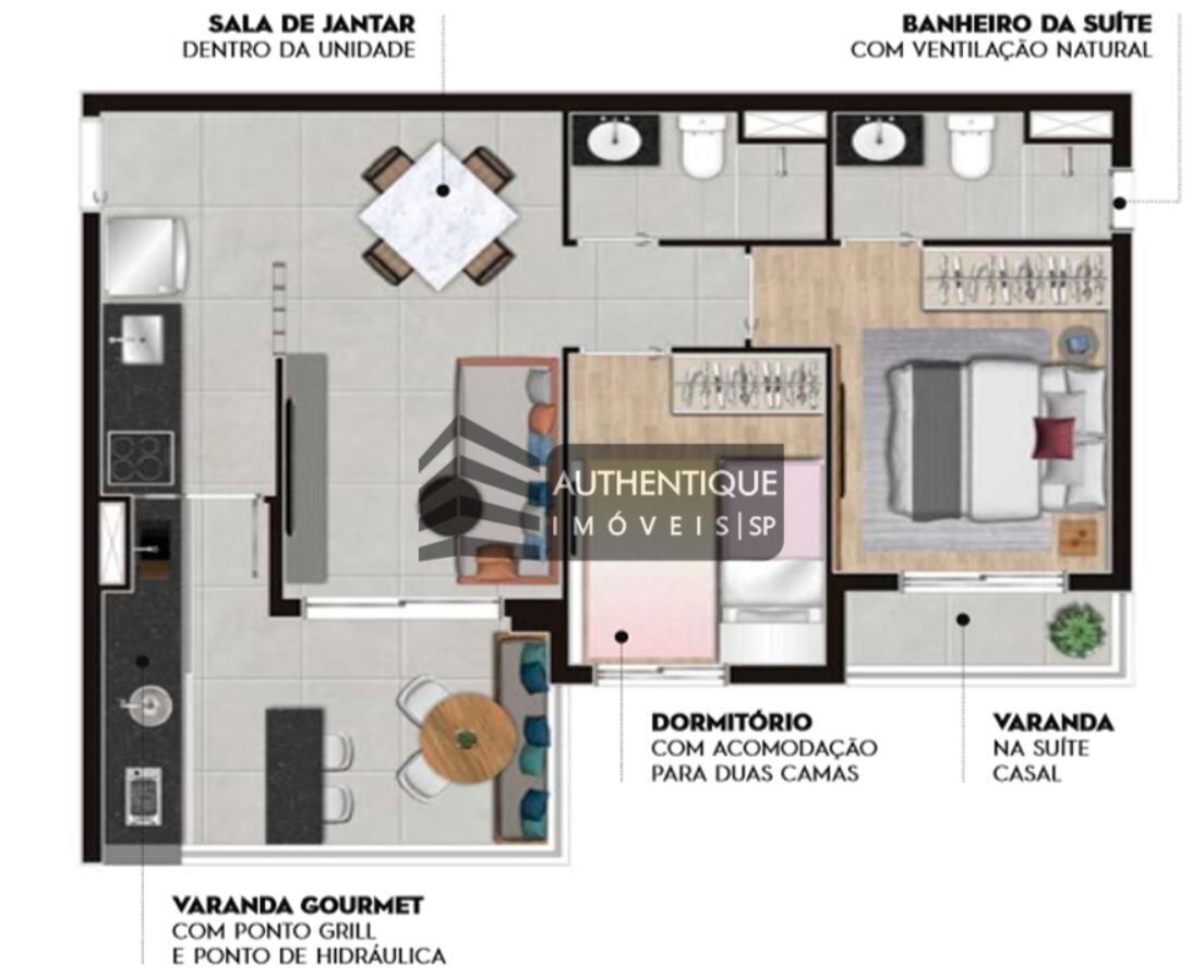 Apartamento à venda com 2 quartos, 62m² - Foto 11