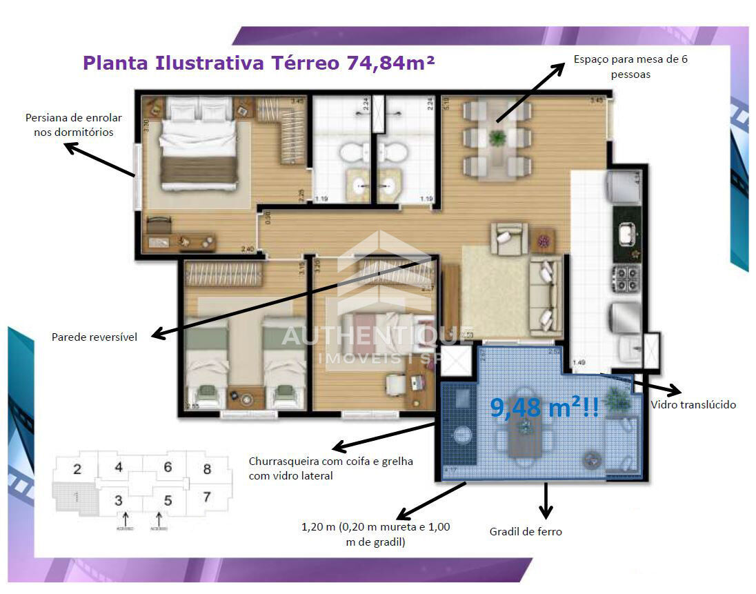 Apartamento, 3 quartos, 75 m² - Foto 23