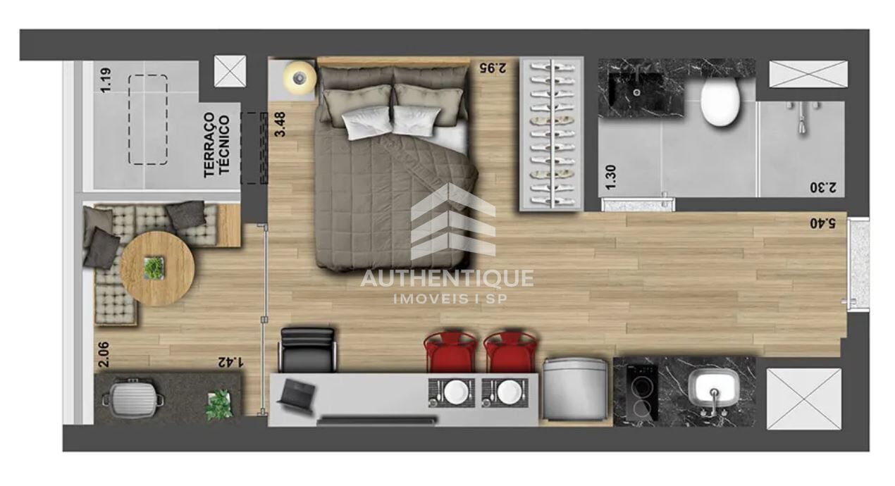Apartamento, 1 quarto, 27 m² - Foto 7