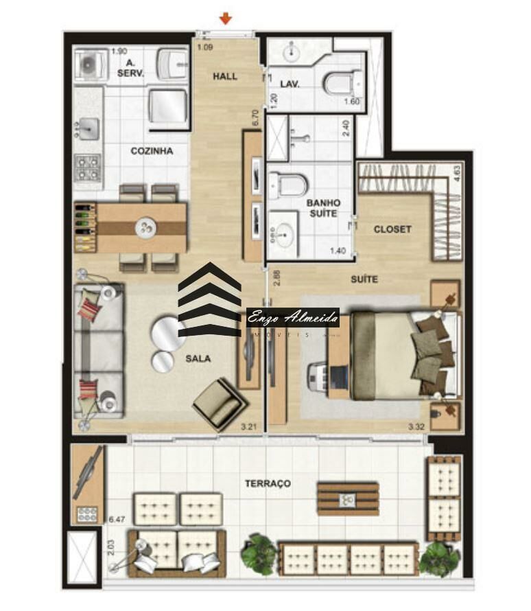 Apartamento, 1 quarto, 61 m² - Foto 37