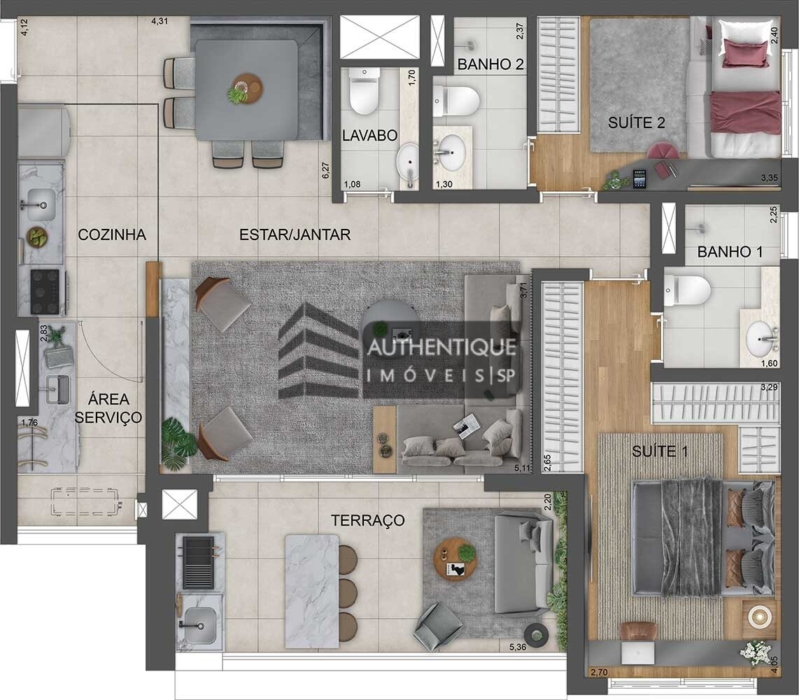 Apartamento à venda com 3 quartos, 126m² - Foto 31