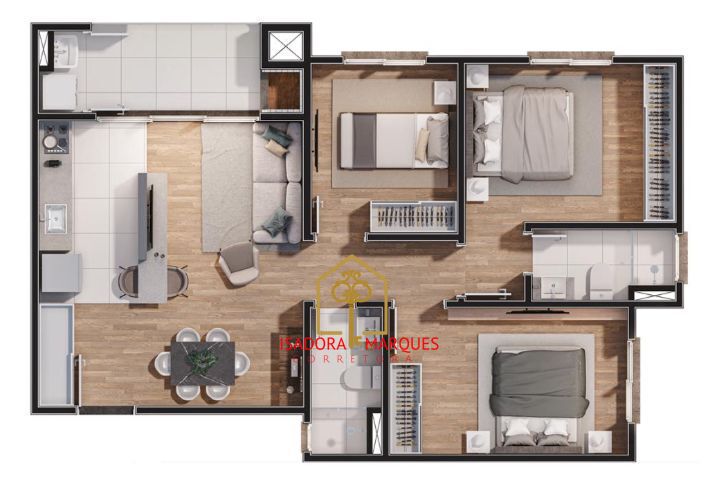 Apartamento de 3 quartos, 74m² no bairro Areal, em Pelotas | Eu Corretor