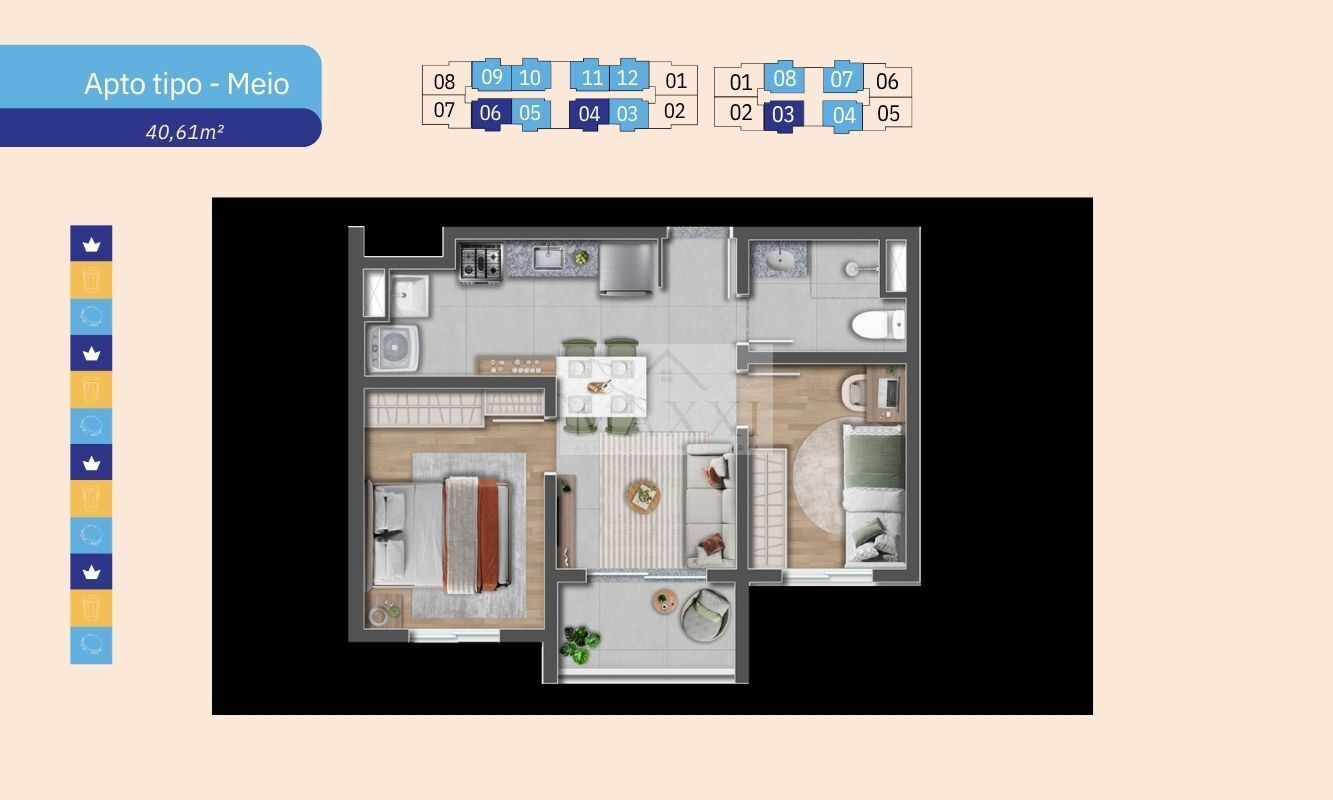 Apartamento, 2 quartos, 40 m² - Foto 16