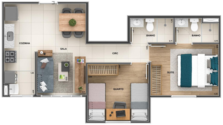 Apartamento à venda com 2 quartos, 47m² - Foto 20