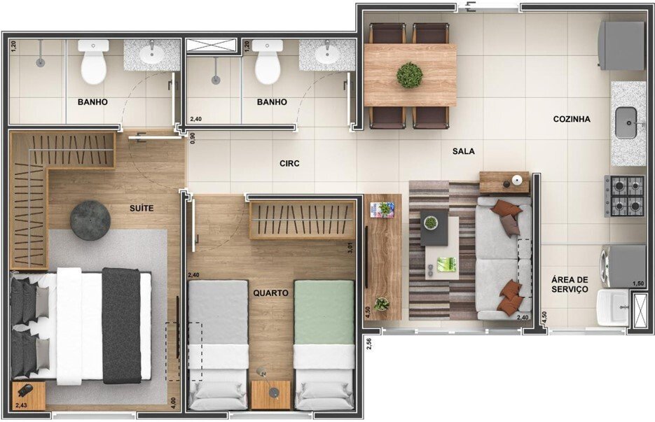 Apartamento à venda com 2 quartos, 47m² - Foto 21