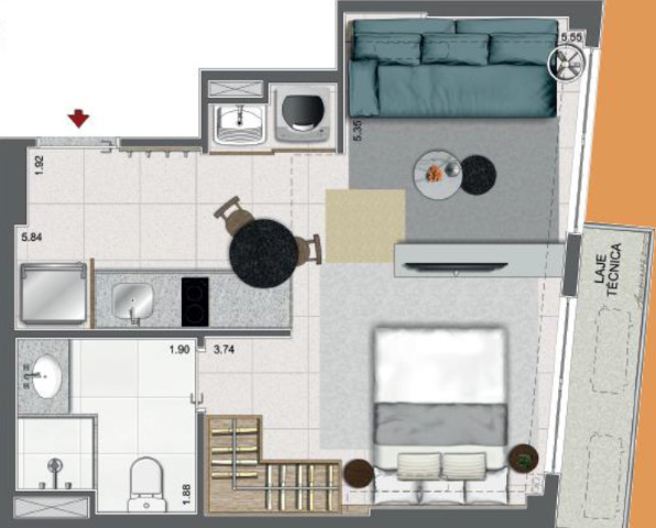 Apartamento à venda com 1 quarto, 51m² - Foto 25