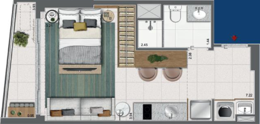 Apartamento à venda com 1 quarto, 51m² - Foto 24