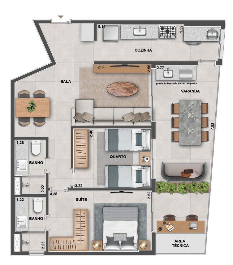 Apartamento à venda com 3 quartos, 127m² - Foto 21