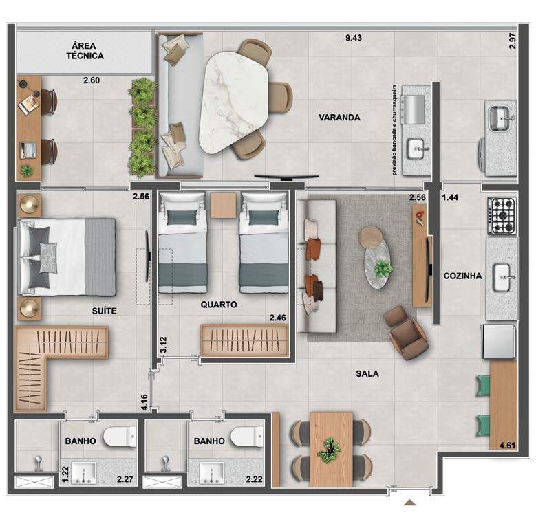 Apartamento à venda com 3 quartos, 127m² - Foto 23