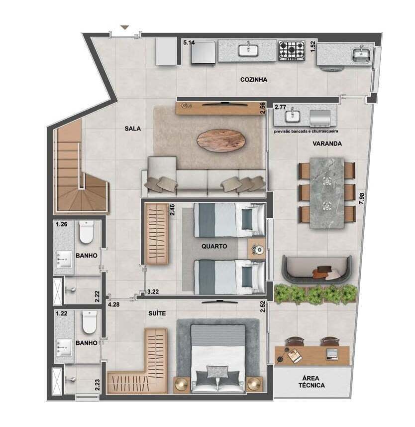 Apartamento à venda com 3 quartos, 127m² - Foto 31