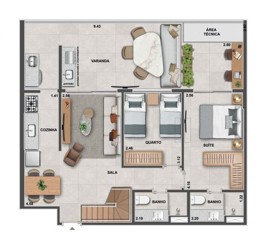 Apartamento à venda com 3 quartos, 127m² - Foto 35