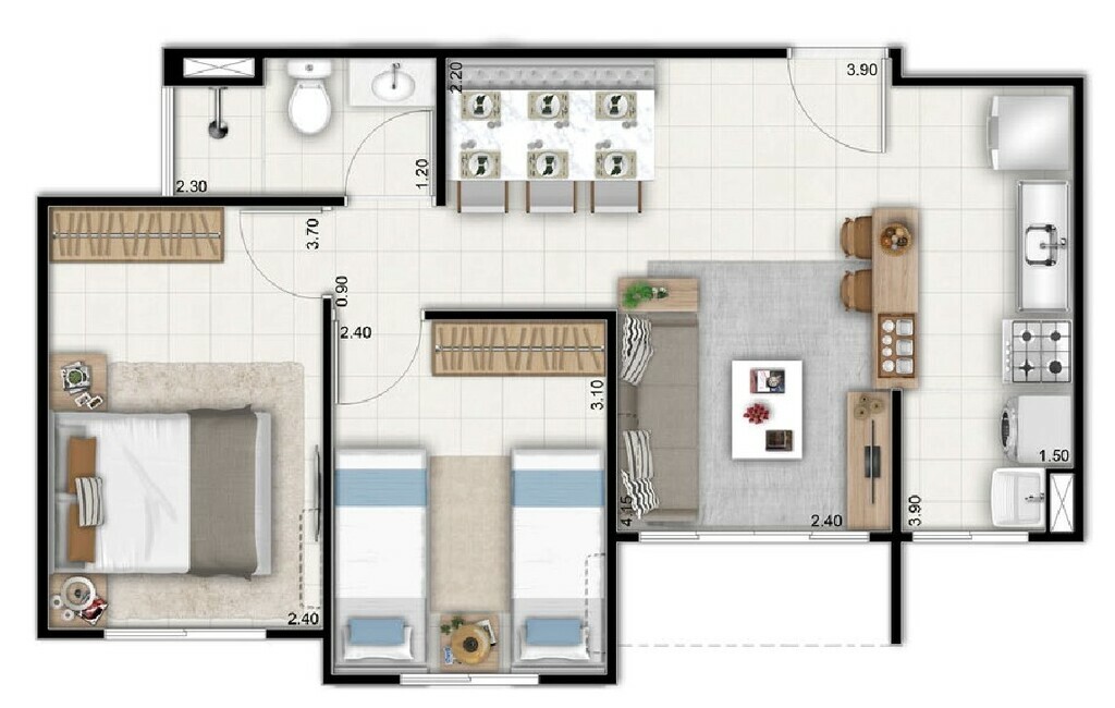 Apartamento à venda com 2 quartos, 43m² - Foto 23