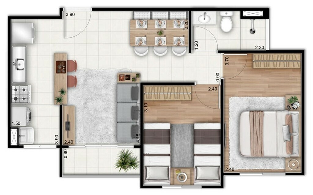 Apartamento à venda com 2 quartos, 43m² - Foto 20