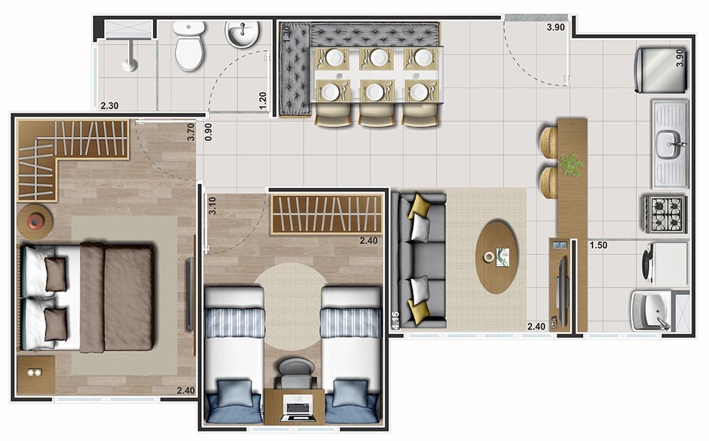 Apartamento à venda com 2 quartos, 43m² - Foto 22