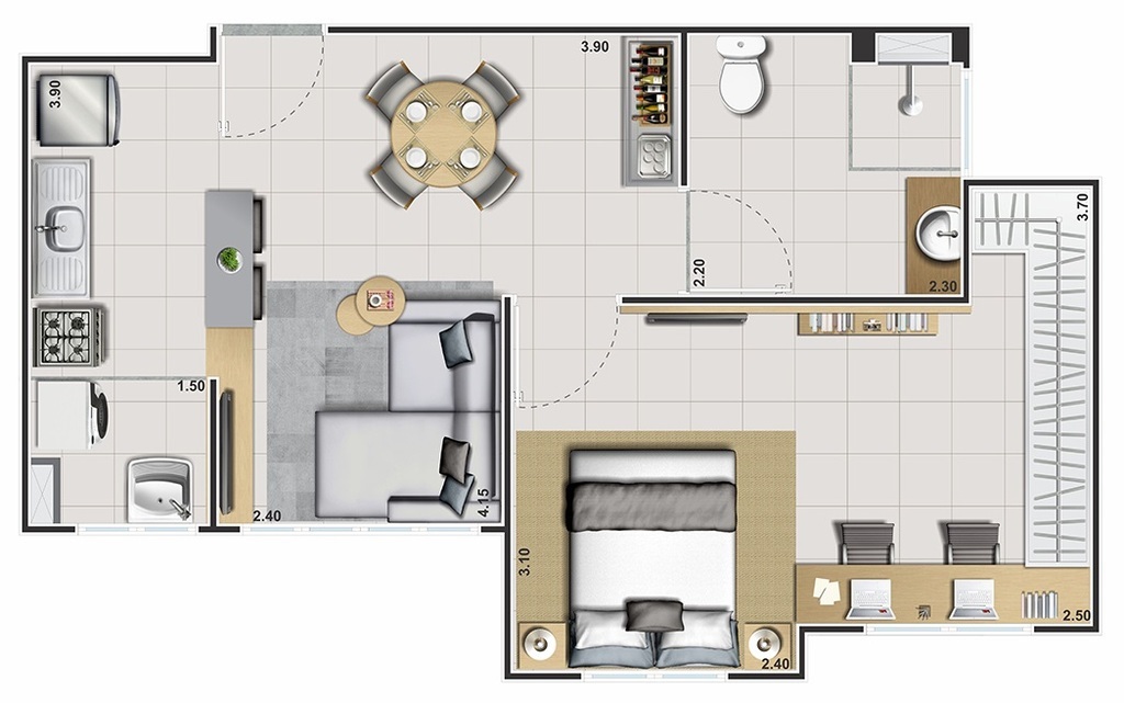 Apartamento à venda com 2 quartos, 43m² - Foto 23