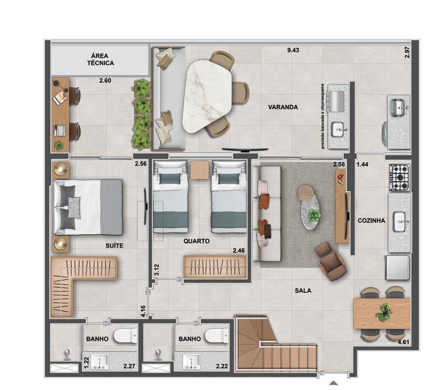 Cobertura à venda com 3 quartos, 200m² - Foto 37