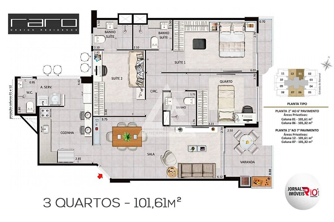 Apartamento à venda com 3 quartos, 102m² - Foto 22