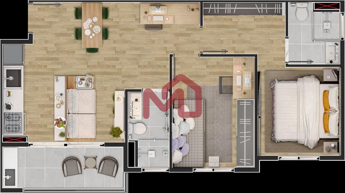 Apartamento, 2 quartos, 51 m² - Foto 12