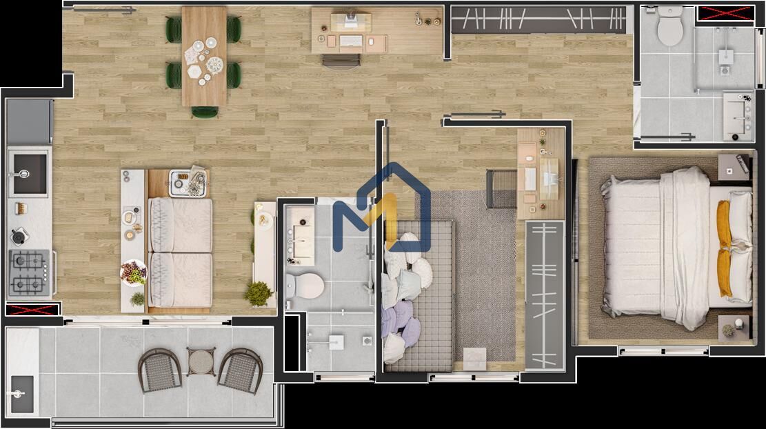 Apartamento, 2 quartos, 51 m² - Foto 12