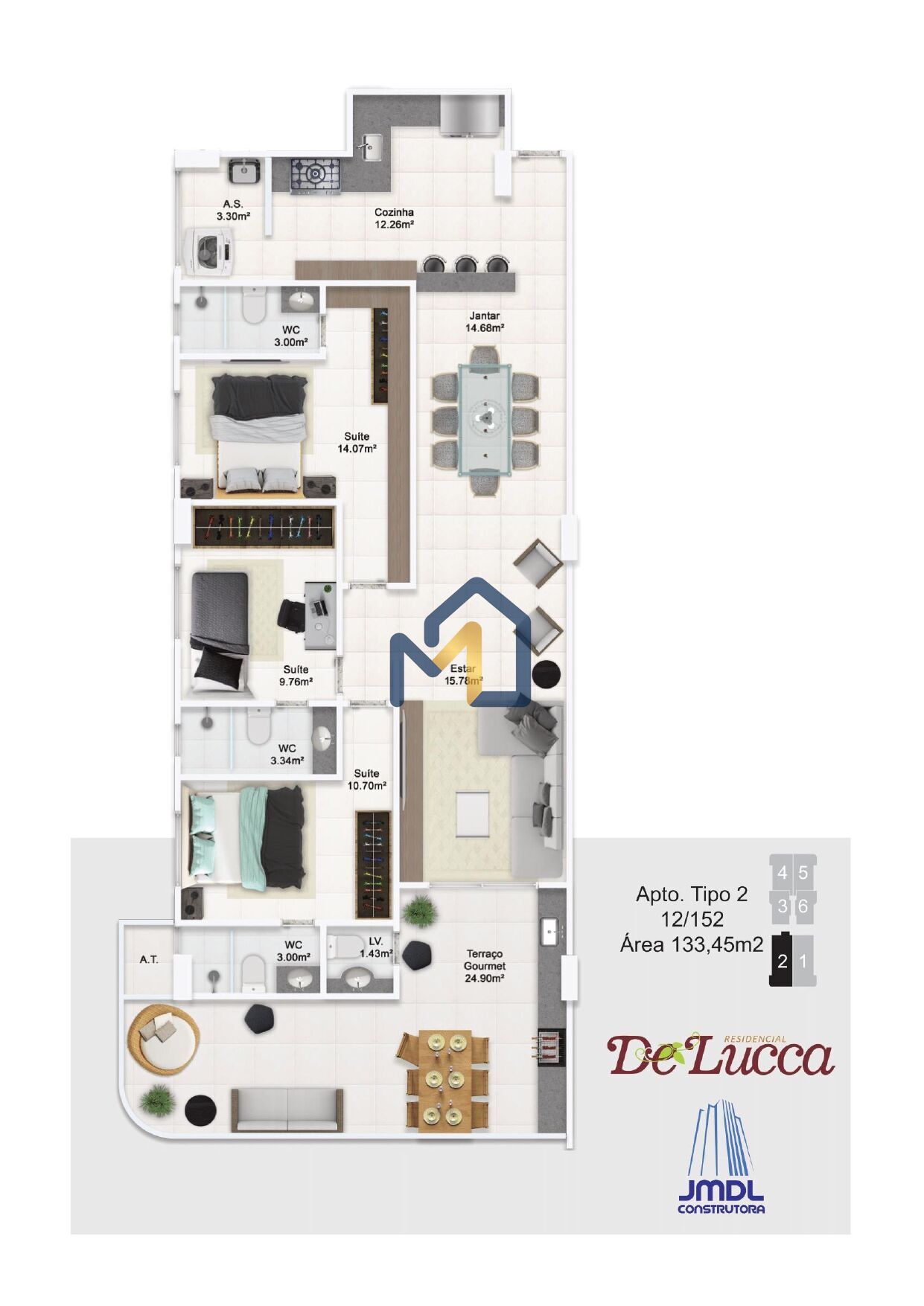 Apartamento, 2 quartos, 77 m² - Foto 46
