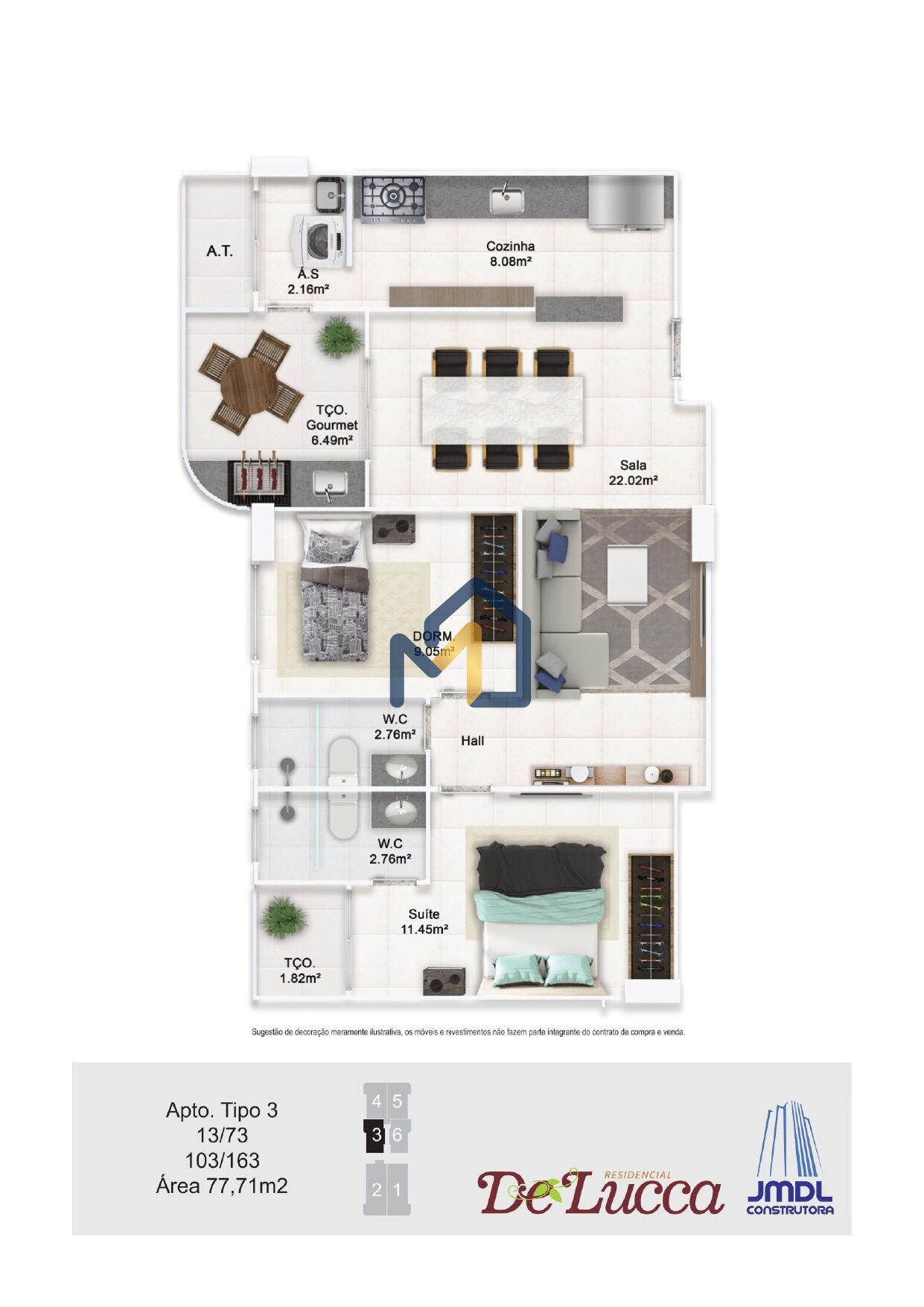 Apartamento, 2 quartos, 77 m² - Foto 47