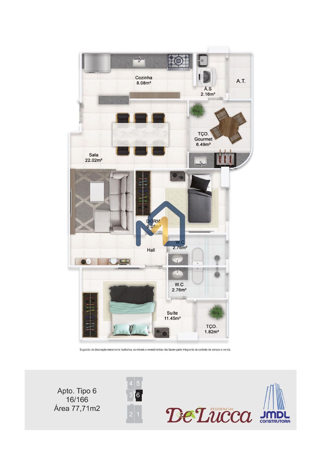 Apartamento, 2 quartos, 77 m² - Foto 42
