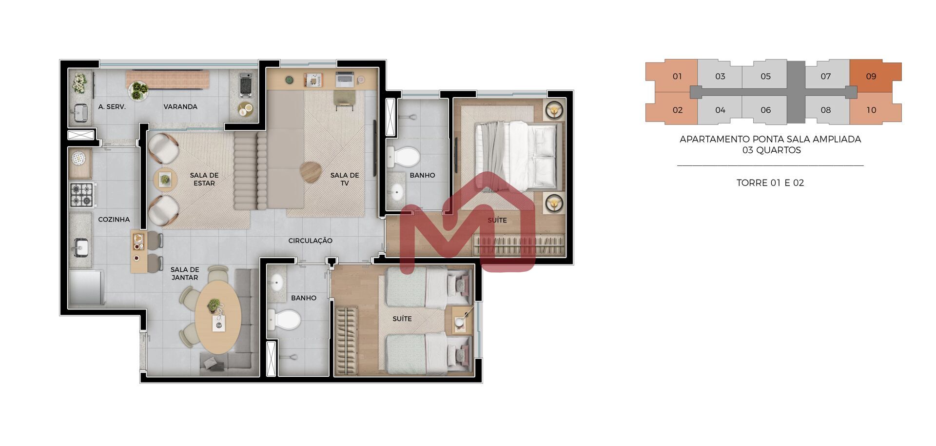 Apartamento, 2 quartos, 54 m² - Foto 8