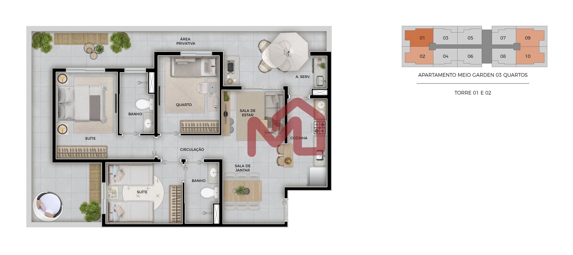 Apartamento, 2 quartos, 54 m² - Foto 4