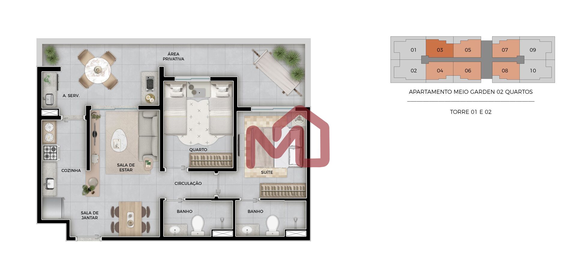 Apartamento, 2 quartos, 54 m² - Foto 5