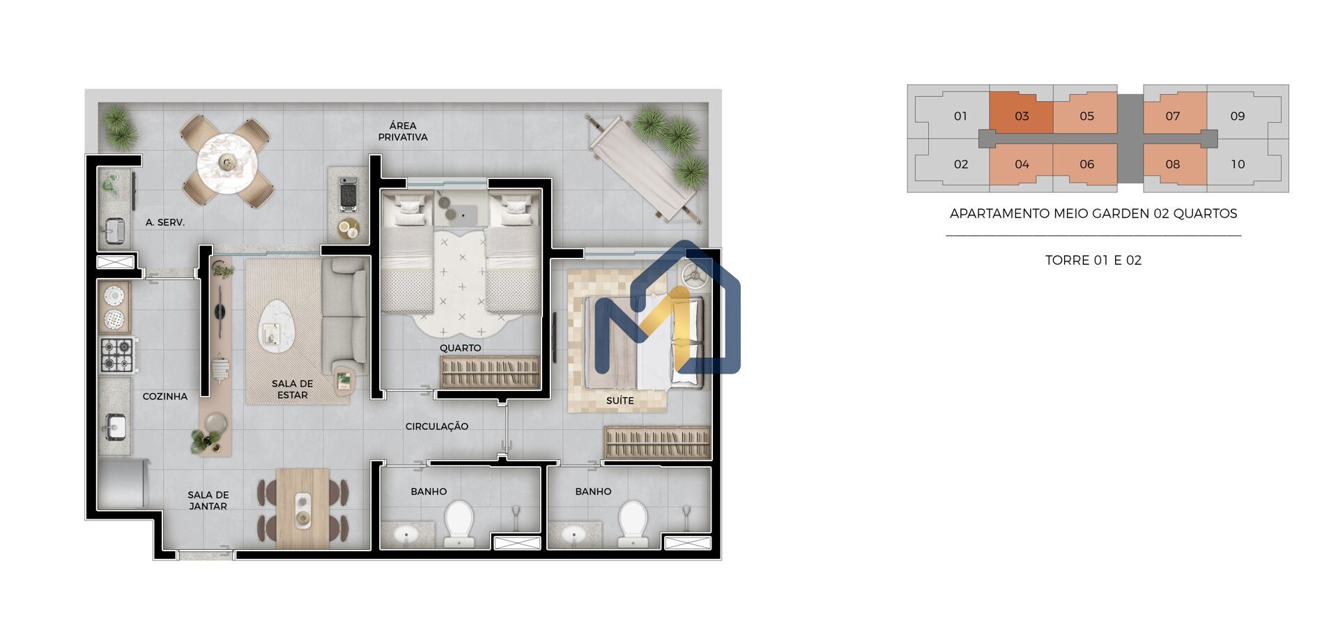 Apartamento, 2 quartos, 54 m² - Foto 5