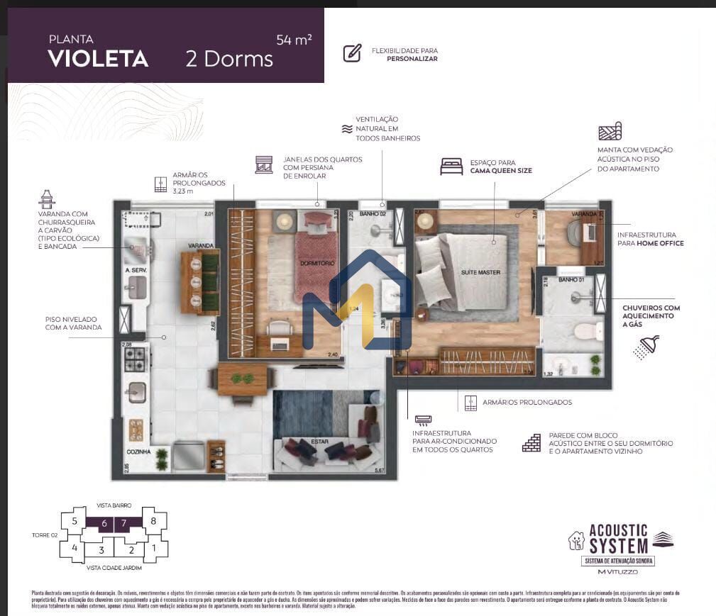 Apartamento, 2 quartos, 56 m² - Foto 42